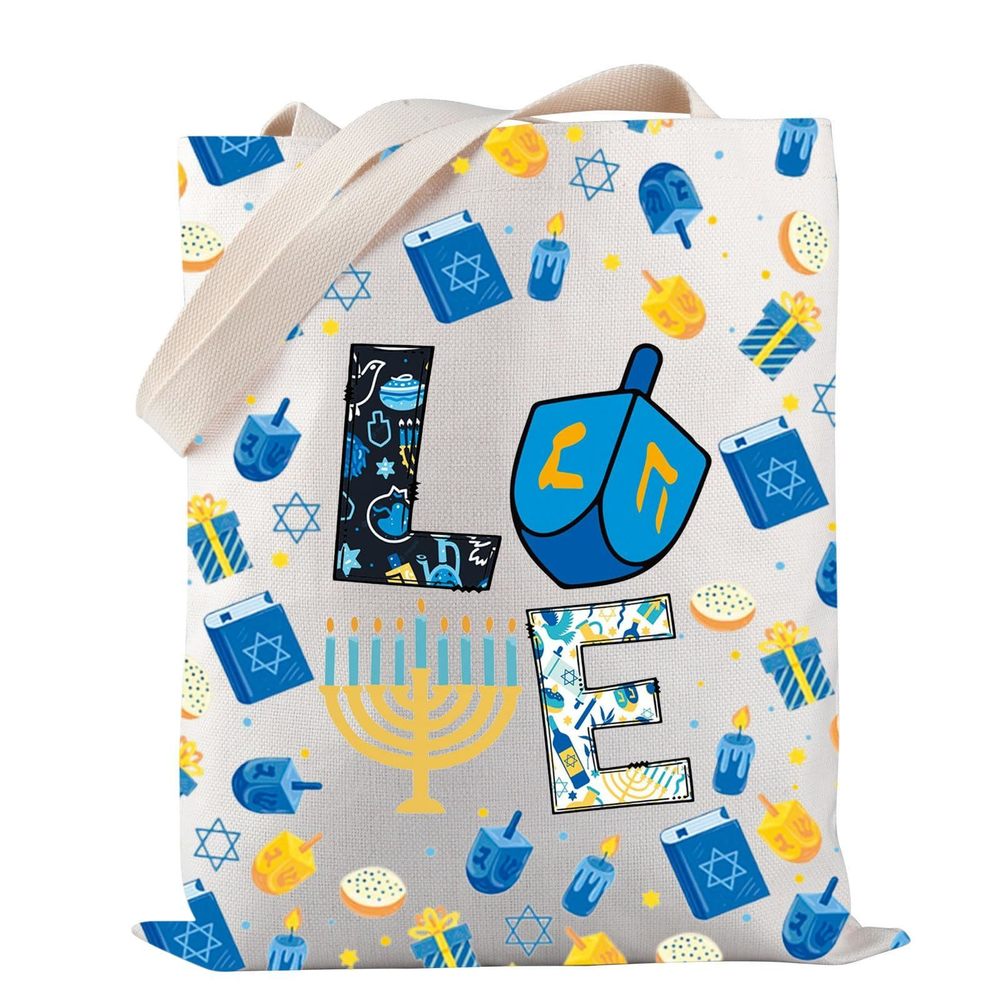 Hanukkah Tote Bag Jewish Relious Tote Bag Hay Hanukkah Gift Hay :')